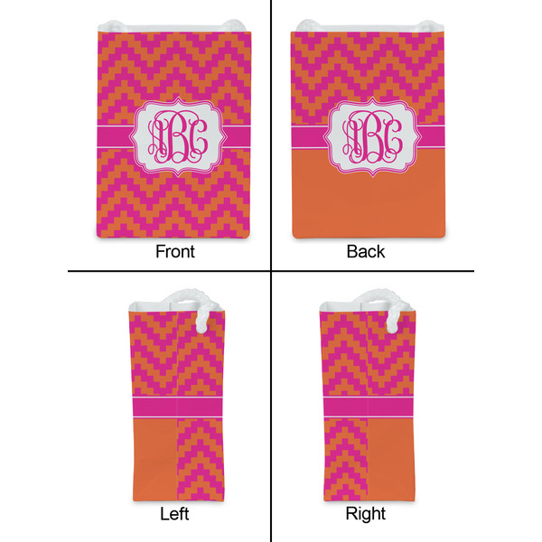 Pink & Orange Chevron Jewelry Gift Bag - Matte - Approval