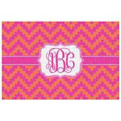 Pink & Orange Chevron Jigsaw Puzzle - 1000-piece (Personalized)