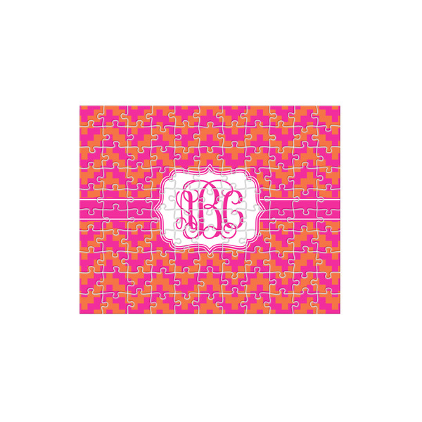 Custom Pink & Orange Chevron 110 pc Jigsaw Puzzle (Personalized)