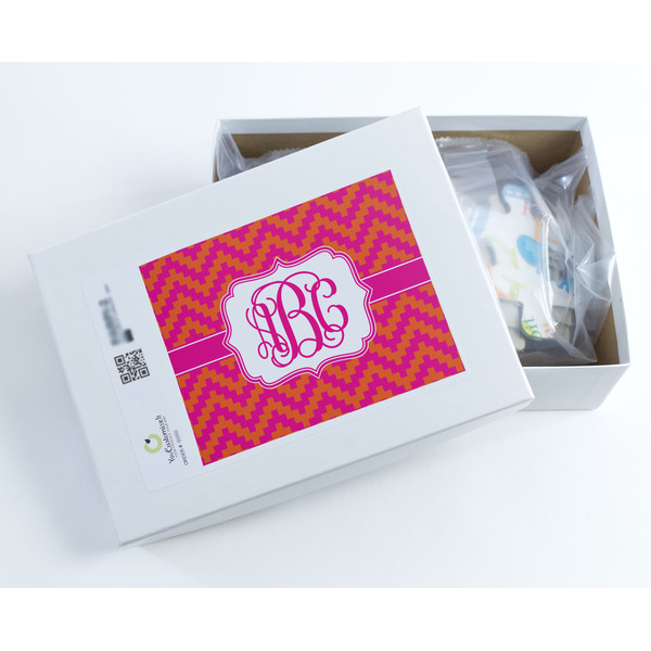 Pink & Orange Chevron Jigsaw Puzzle 30 Piece - Box