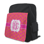 Pink & Orange Chevron Preschool Backpack (Personalized)