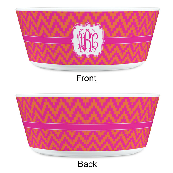 Pink & Orange Chevron Kids Bowls - APPROVAL