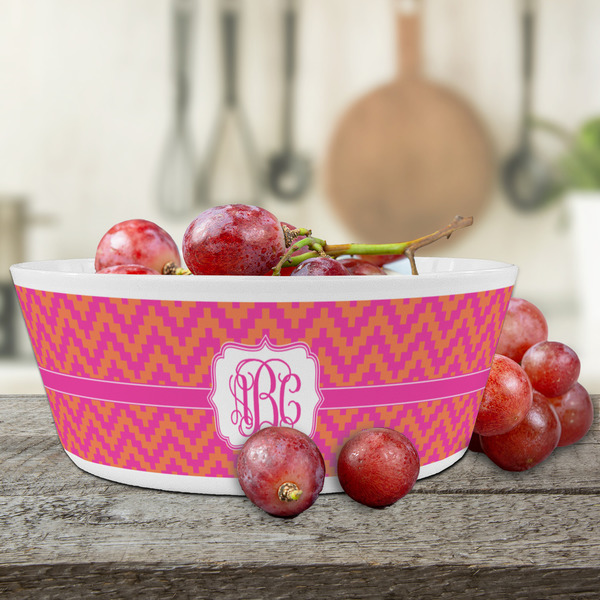 Pink & Orange Chevron Kids Bowls - LIFESTYLE