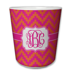 Pink & Orange Chevron Plastic Tumbler 6oz (Personalized)