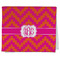 Pink & Orange Chevron Kitchen Towel - Poly Cotton w/ Monograms