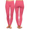 Pink & Orange Chevron Ladies Leggings - Front and Back