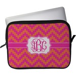 Pink & Orange Chevron Laptop Sleeve / Case (Personalized)