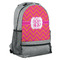 Pink & Orange Chevron Large Backpack - Gray - Angled View