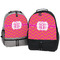 Pink & Orange Chevron Large Backpacks - Both