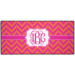 Pink & Orange Chevron Gaming Mouse Pad (Personalized)