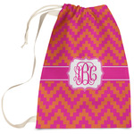 Pink & Orange Chevron Laundry Bag - Large (Personalized)