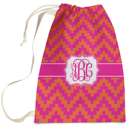 Pink & Orange Chevron Laundry Bag (Personalized)
