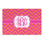 Pink & Orange Chevron Large Rectangle Car Magnet (Personalized)