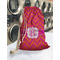 Pink & Orange Chevron Laundry Bag in Laundromat