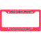 Pink & Orange Chevron License Plate Frame - Style B (Personalized)