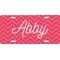 Pink & Orange Chevron Front License Plate (Personalized)