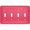 Pink & Orange Chevron Light Switch Cover (4 Toggle Plate)