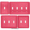 Pink & Orange Chevron Light Switch Covers all sizes
