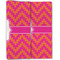 Pink & Orange Chevron Linen Placemat - Folded Half (double sided)