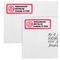 Pink & Orange Chevron Mailing Labels - Double Stack Close Up