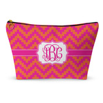 Pink & Orange Chevron Makeup Bag (Personalized)