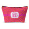 Pink & Orange Chevron Makeup Bag (Personalized)