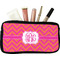 Pink & Orange Chevron Makeup / Cosmetic Bag (Personalized)