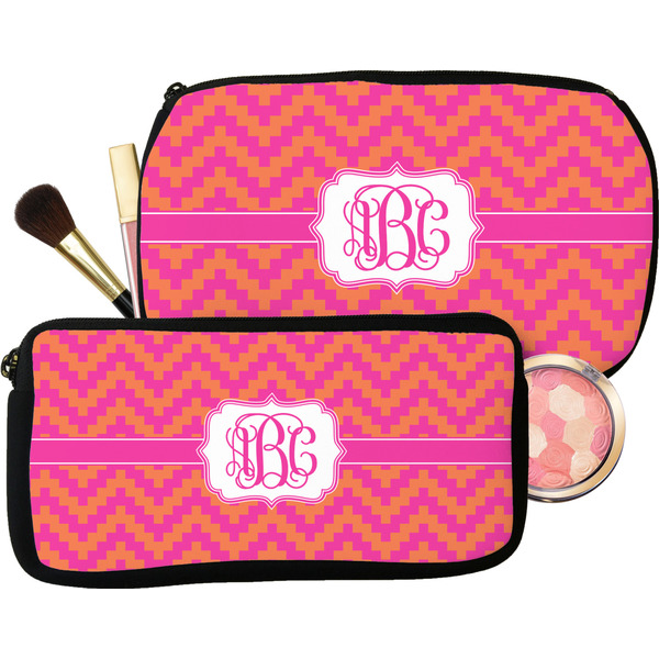 Pink & Orange Chevron Makeup Kit Aggregate