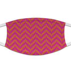 Pink & Orange Chevron Cloth Face Mask (T-Shirt Fabric)