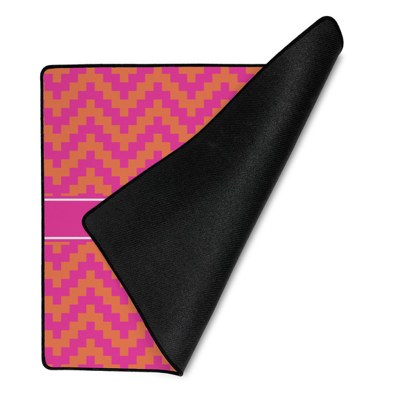 Pink & Orange Chevron Medium Gaming Mats - FRONT W/FOLD