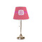 Pink & Orange Chevron Poly Film Empire Lampshade - On Stand