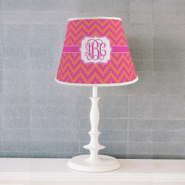 Pink & Orange Chevron Poly Film Empire Lampshade - Lifestyle