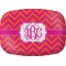 Pink & Orange Chevron Melamine Platter (Personalized)