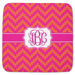 Pink & Orange Chevron Memory Foam Bath Mat - 48"x48" (Personalized)
