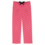 Pink & Orange Chevron Mens Pajama Pants - XL