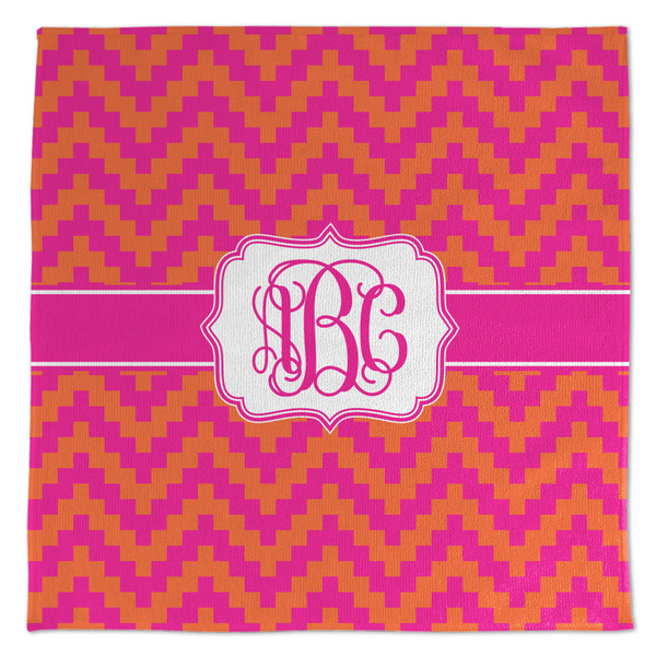 Pink & Orange Chevron Microfiber Dish Rag - APPROVAL