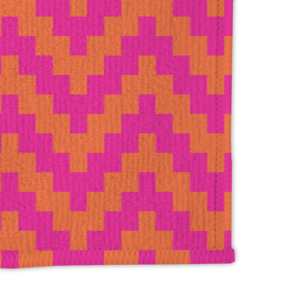 Pink & Orange Chevron Microfiber Dish Rag - DETAIL