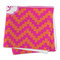 Pink & Orange Chevron Microfiber Dish Rag - FOLDED (square)