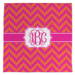 Pink & Orange Chevron Microfiber Dish Towel (Personalized)