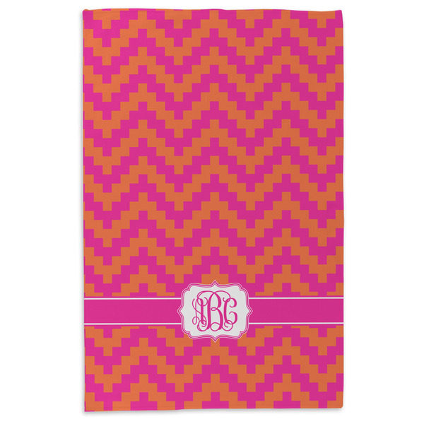 Pink & Orange Chevron Microfiber Dish Towel - APPROVAL
