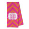 Pink & Orange Chevron Kitchen Towel - Microfiber (Personalized)