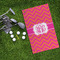 Pink & Orange Chevron Microfiber Golf Towels - LIFESTYLE