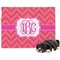 Pink & Orange Chevron Dog Blanket - Regular (Personalized)