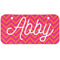Pink & Orange Chevron Mini/Bicycle License Plate (2 Holes) (Personalized)