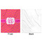 Pink & Orange Chevron Minky Blanket - 50"x60" - Single Sided - Front & Back