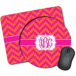 Pink & Orange Chevron Mouse Pads (Personalized)