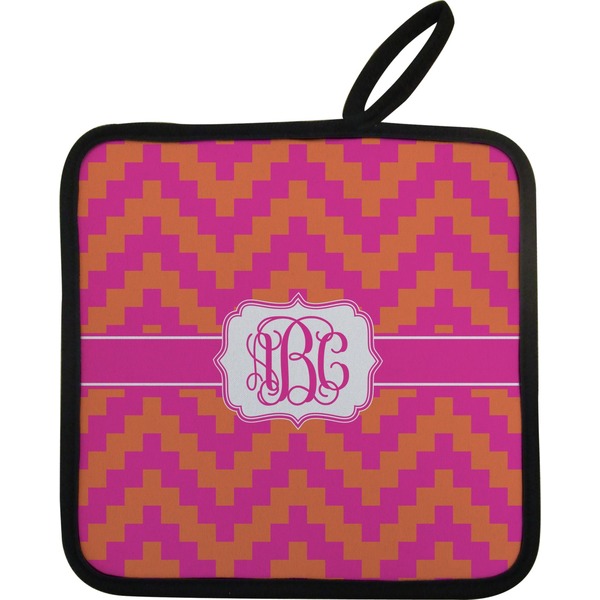 Pink & Orange Chevron Neoprene Pot Holder