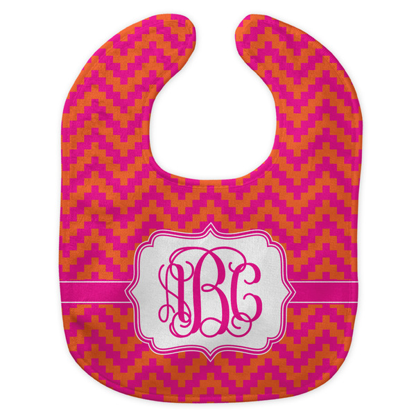 Pink & Orange Chevron New Bib Flat Approval