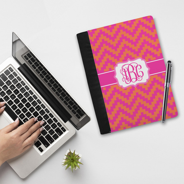 Pink & Orange Chevron Notebook Padfolio - LIFESTYLE (large)