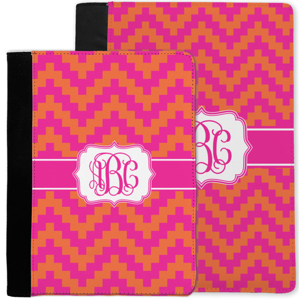 Pink & Orange Chevron Notebook Padfolio - MAIN